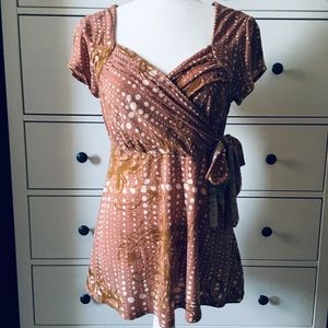 Mauve multicolored blouse